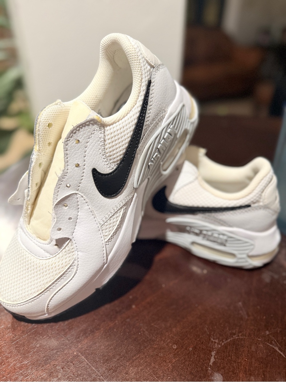 Nike White Sneakers with Black Swoosh